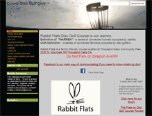 Tablet Screenshot of conejodiscgolf.com